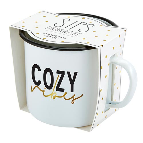 Enamel Mug-Cozy Vibes