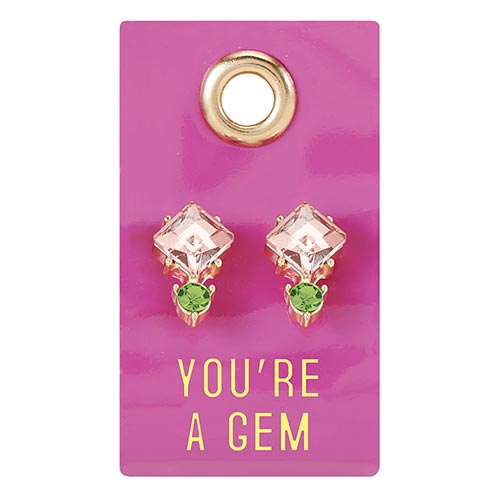 Gemstone Earring - You're A gem