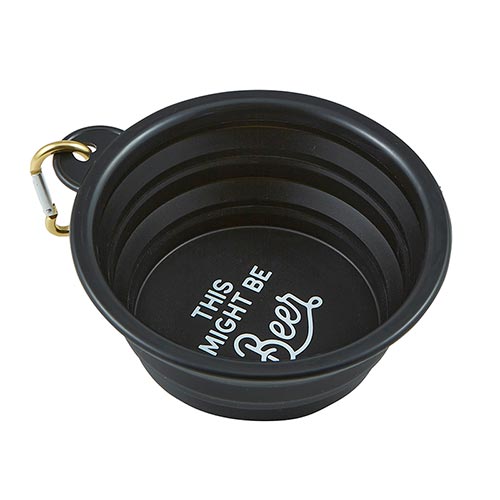 Collapsible Pet Bowl-Might Be Beer