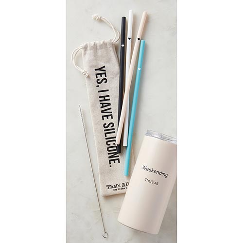 Thats All Silicone Straw Set