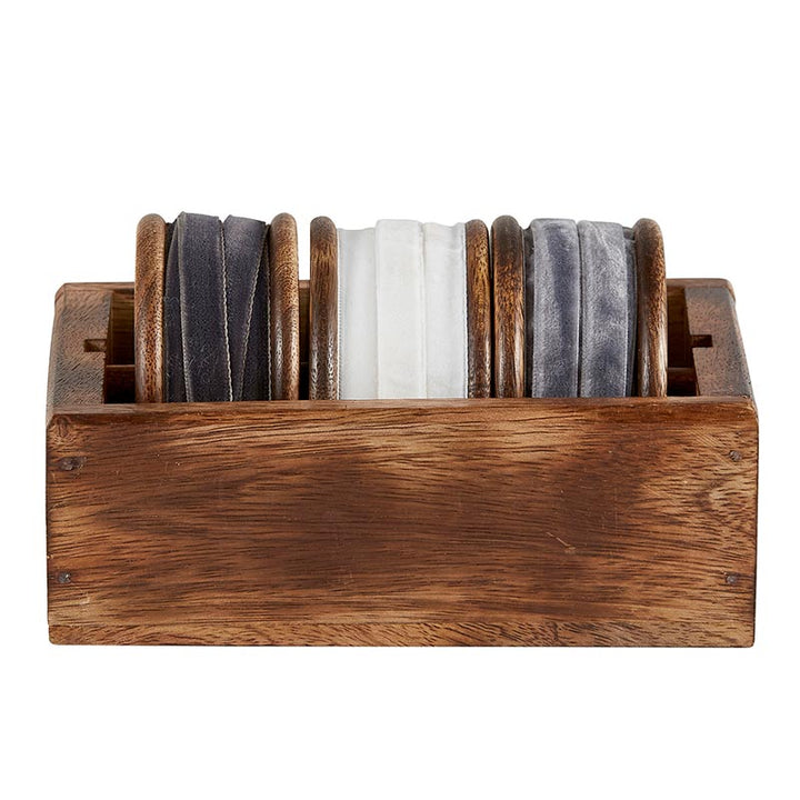 Ribbon Trio Box - Grey/White/Charcoal