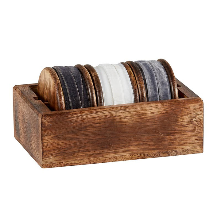 Ribbon Trio Box - Grey/White/Charcoal