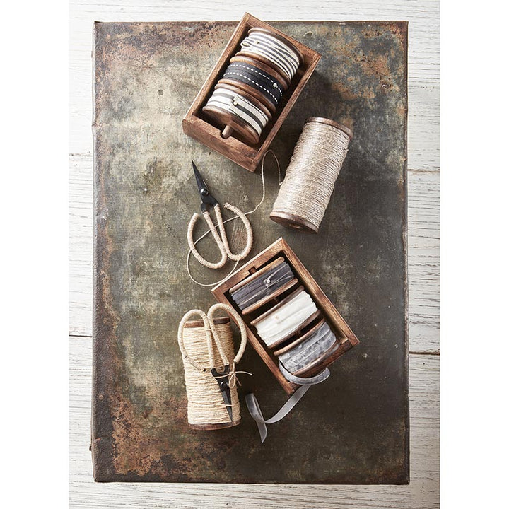 Ribbon Trio Box - Grey/White/Charcoal