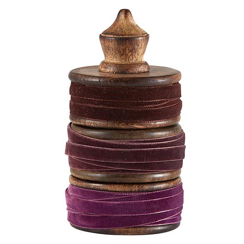Velvet Trio Stacked- Aubergine