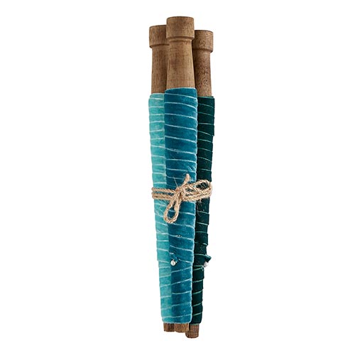 Velvet Trio Spools - Teal/ Aqua