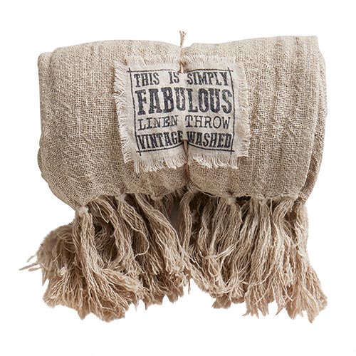 Linen Throw Natural