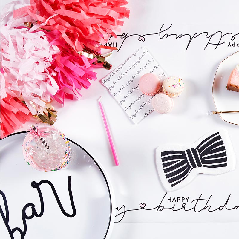 Cocktail Napkins - HBD Script