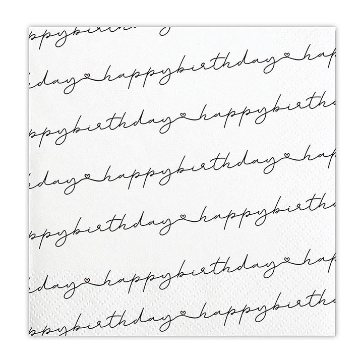 Cocktail Napkins - HBD Script