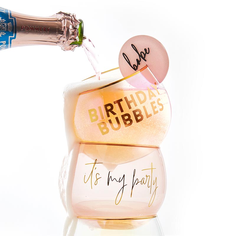 Roly Poly Glass - Bday Bubbles
