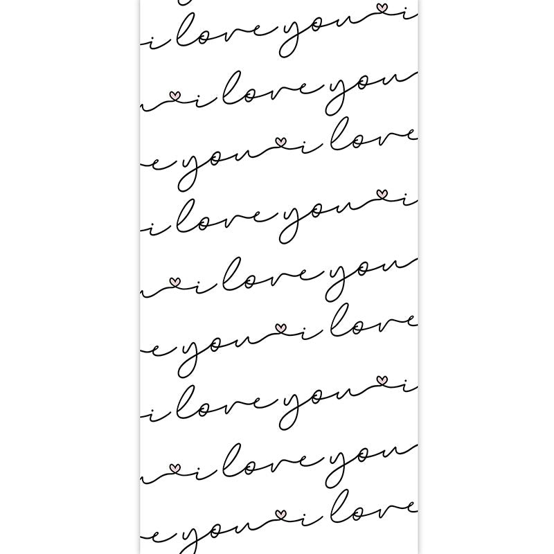 Paper Table Runner - I Love You