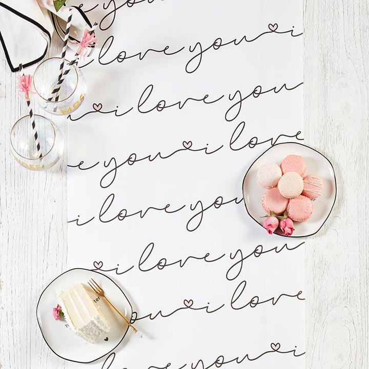 Paper Table Runner - I Love You
