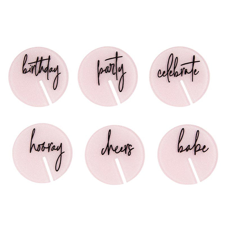 Acrylic Drink Markers - Birthday