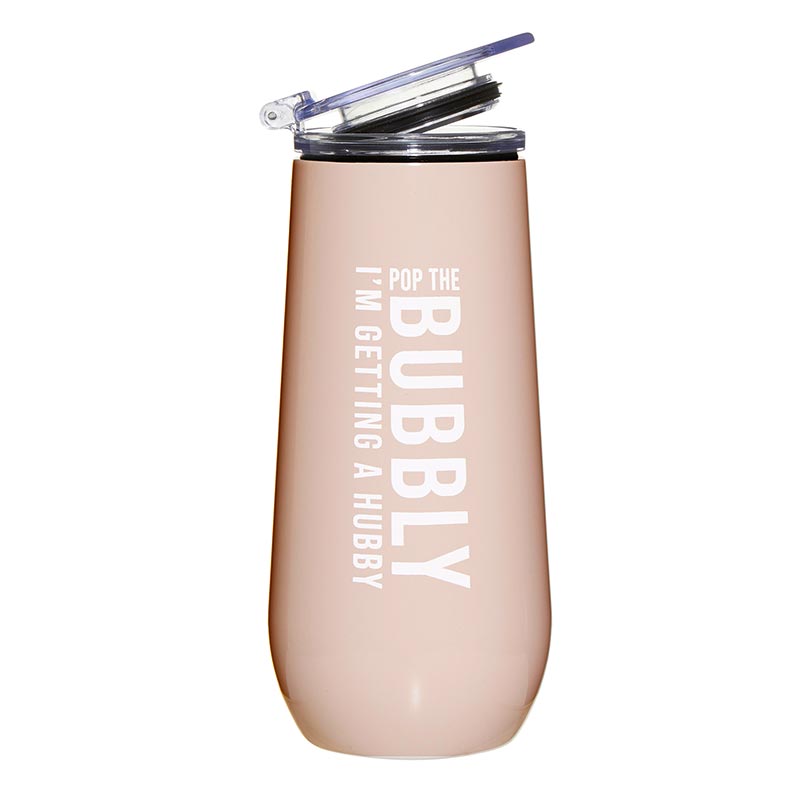 Champagne Tumbler - Pop The Bubbly I'm Getting a Hubby!