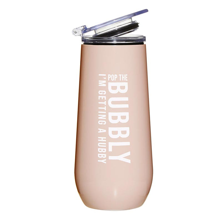 Champagne Tumbler - Pop The Bubbly I'm Getting a Hubby!