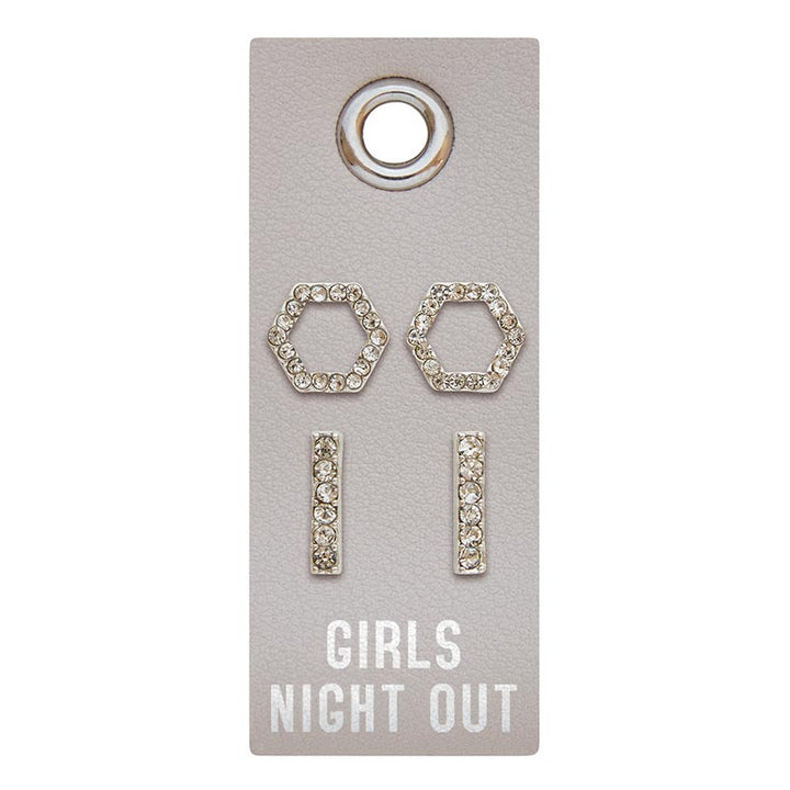 Silver Stud Earrings Girls Night Out