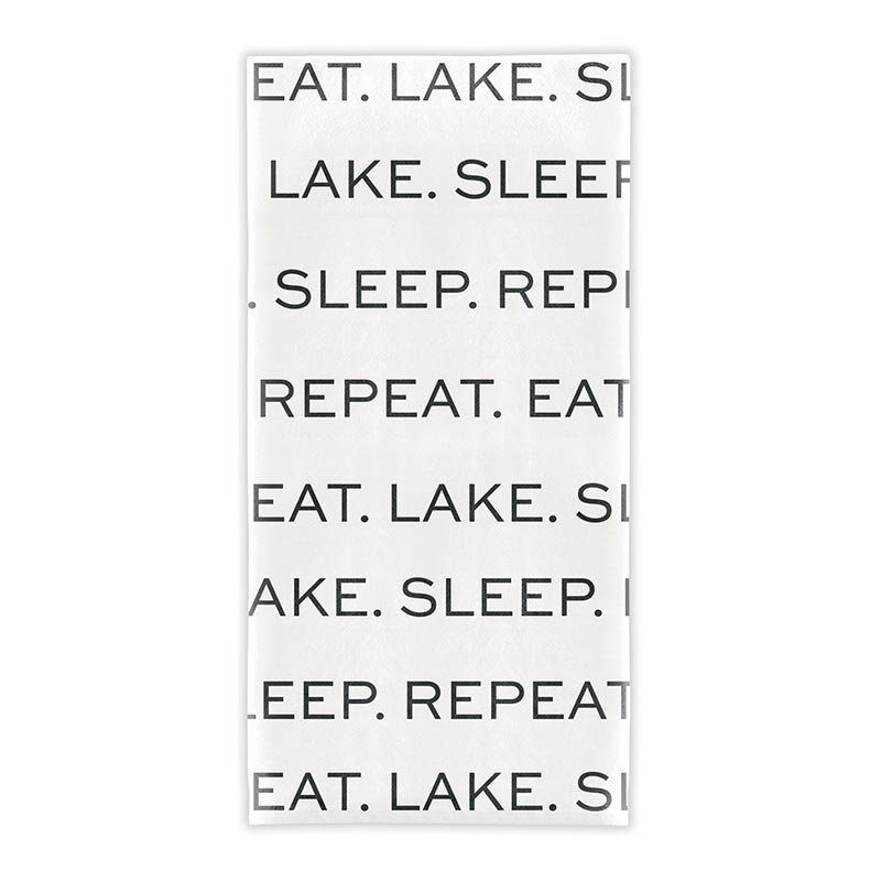 Thirsty Boy Tea Towel - Eat. Lake. Sleep. Repeat