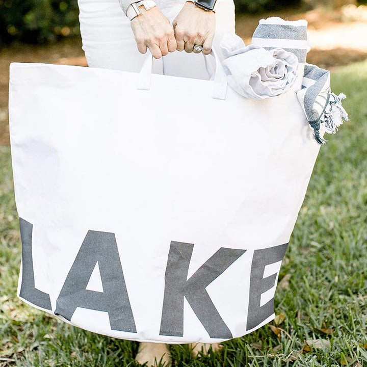 Oversized Canvas Tote - LAKE