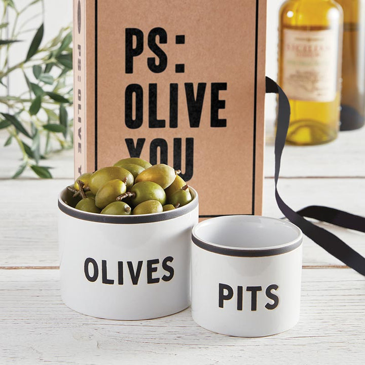 Cardboard Book Set - Olive + Pit Bowls
