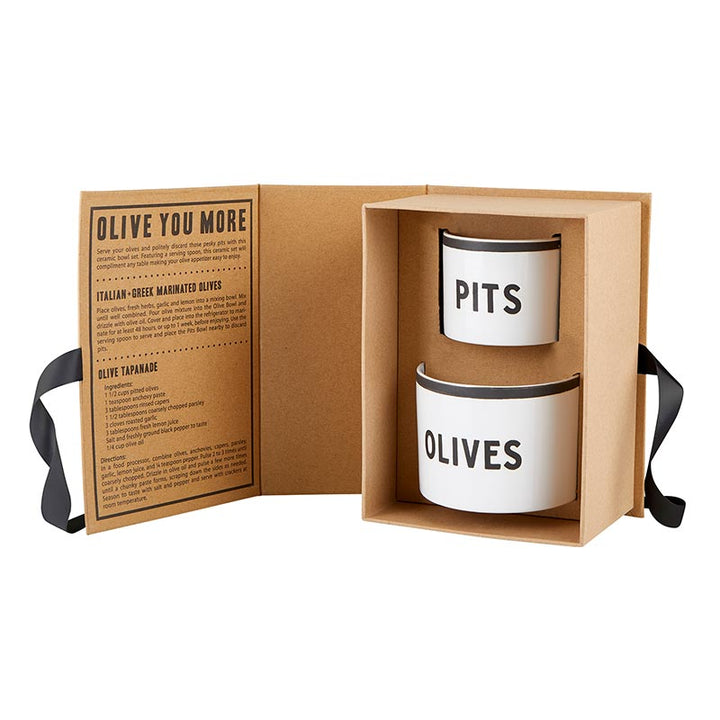 Cardboard Book Set - Olive + Pit Bowls