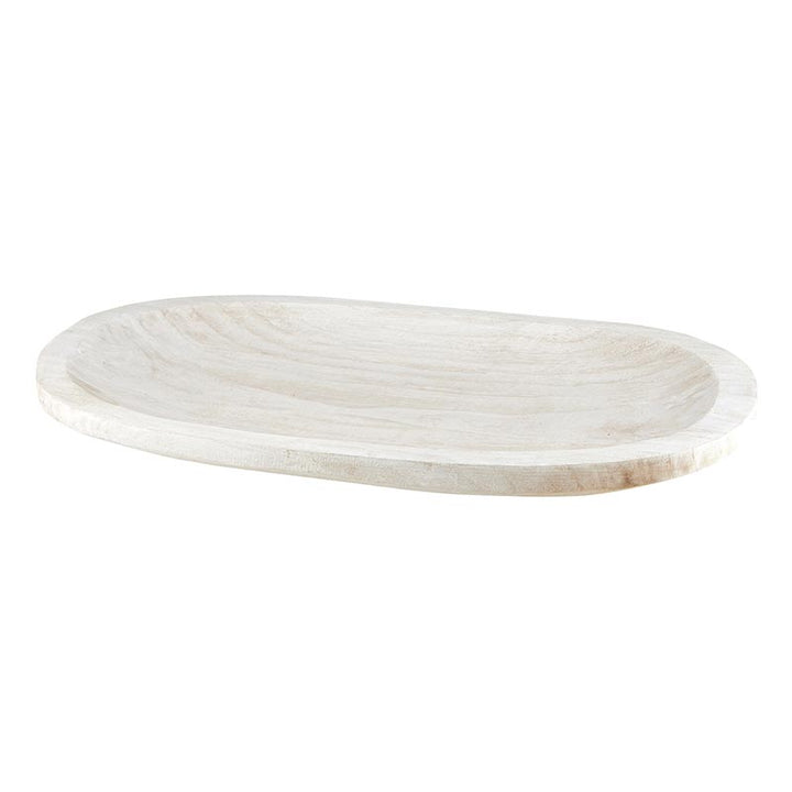 Wood Platter- Paulownia  White