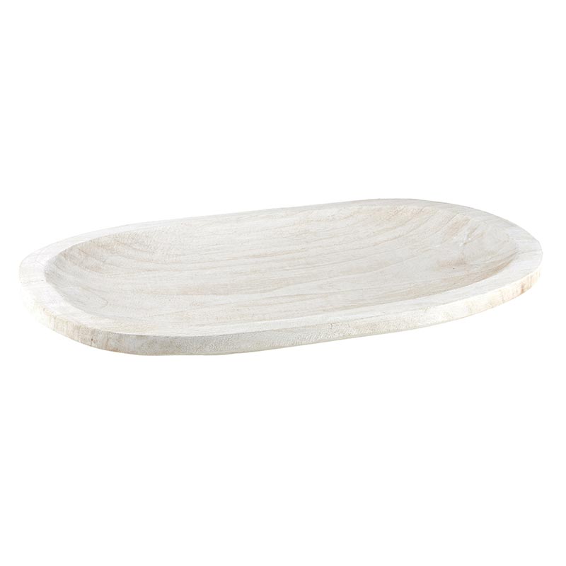 Wood Platter- Paulownia  White