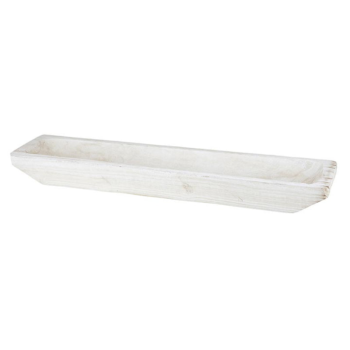 Wood  Rectangle Tray - Paulownia White