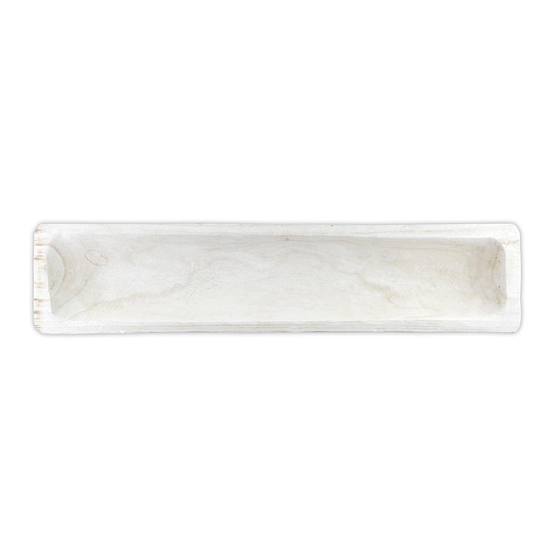 Wood  Rectangle Tray - Paulownia White