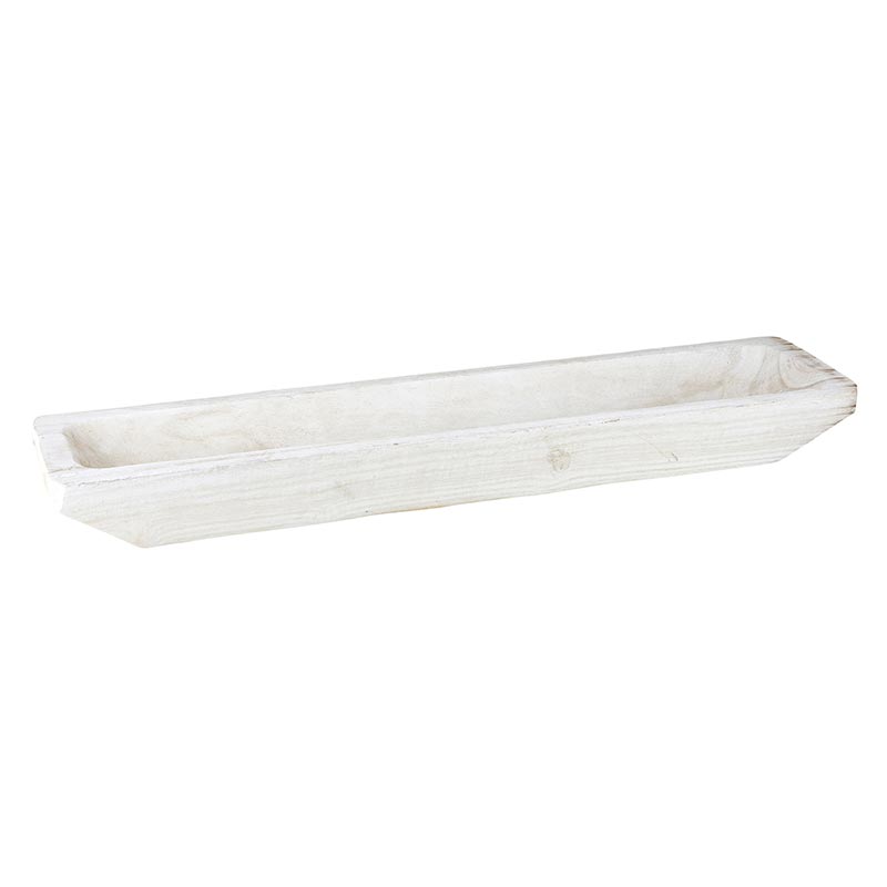Wood  Rectangle Tray - Paulownia White