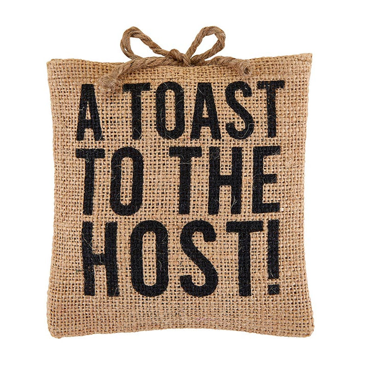 Sea Grass Coasters + Burlap Bag - Set of 4