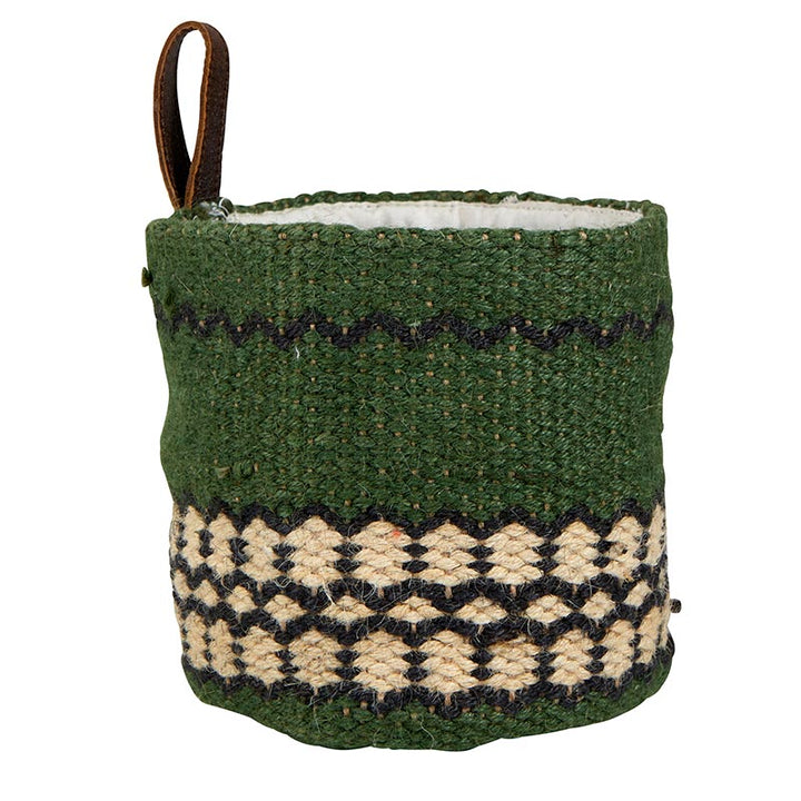 Jute Bag - Forest Green Mini
