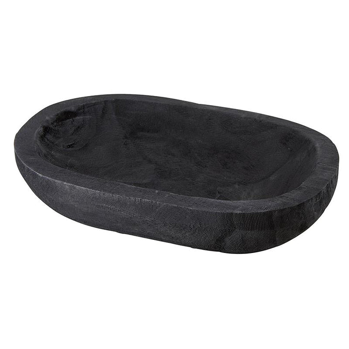 Wood Dough Bowl - Paulownia Black