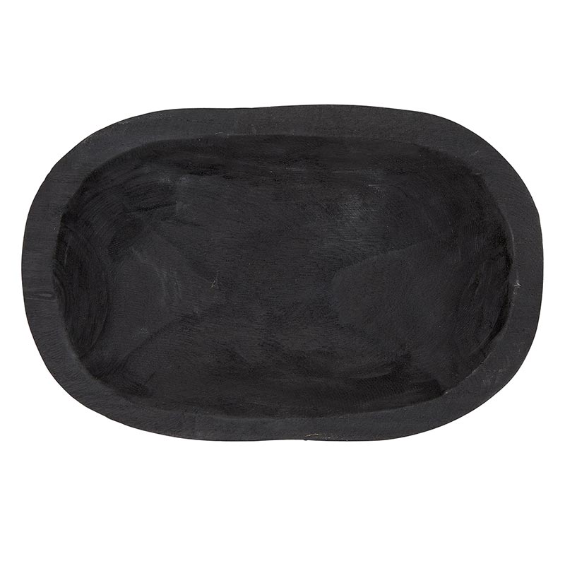 Wood Dough Bowl - Paulownia Black