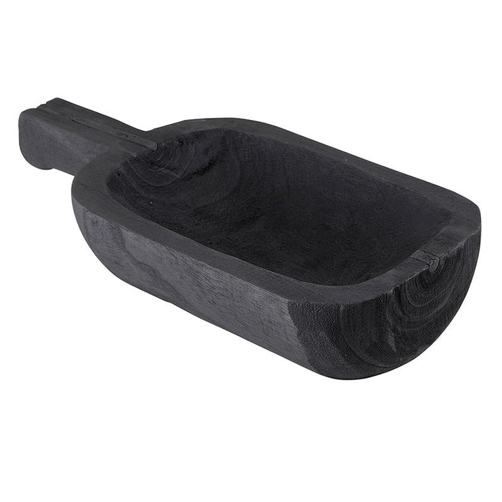 Wood Single Handle Bowl - Paulownia Black