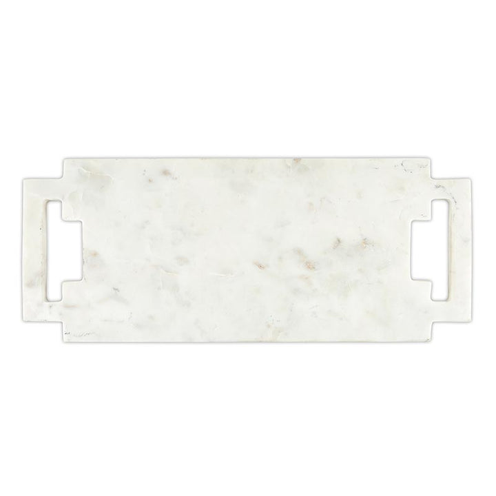Double Handle Marble Board Square Handle White