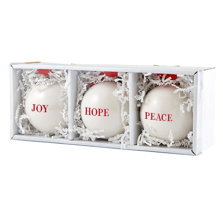 Ornament Set/3 - Joy/Peace/Hope