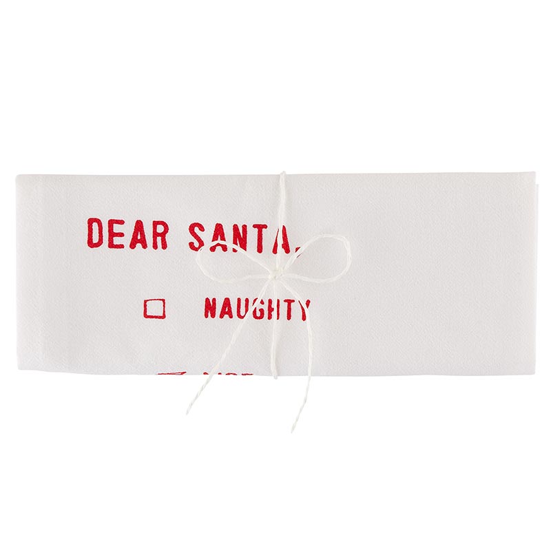 Thirsty Boy Teatowel - Dear Santa Checklist