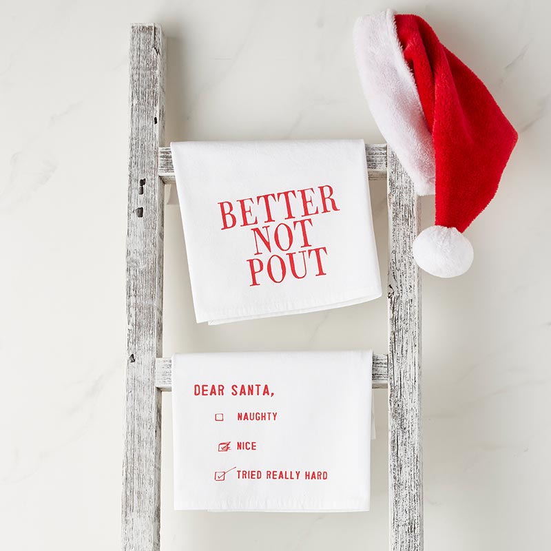 Thirsty Boy Teatowel - Dear Santa Checklist