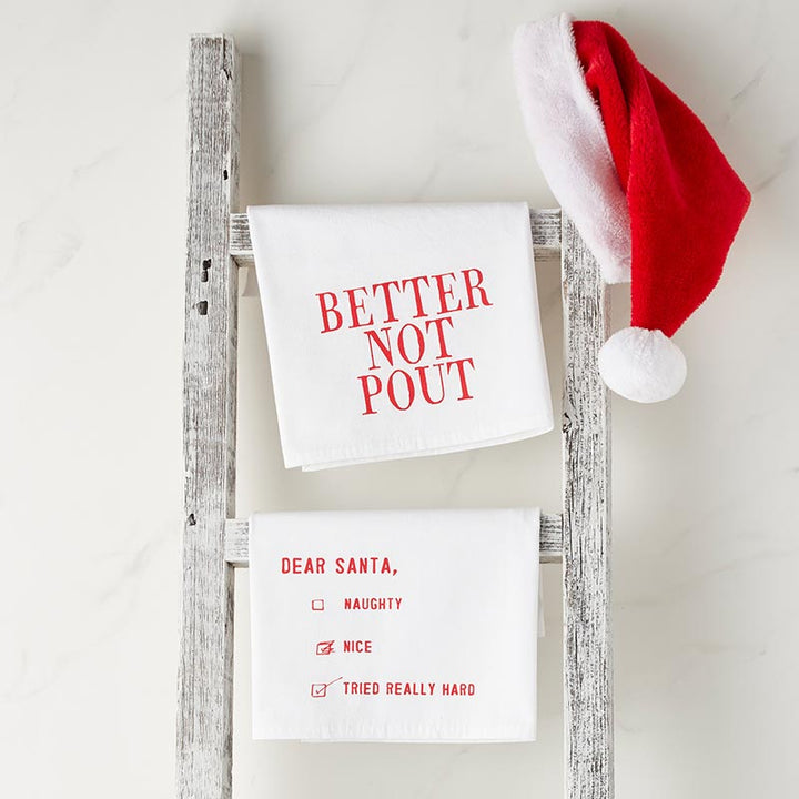 Thirsty Boy Teatowel - Better Not Pout