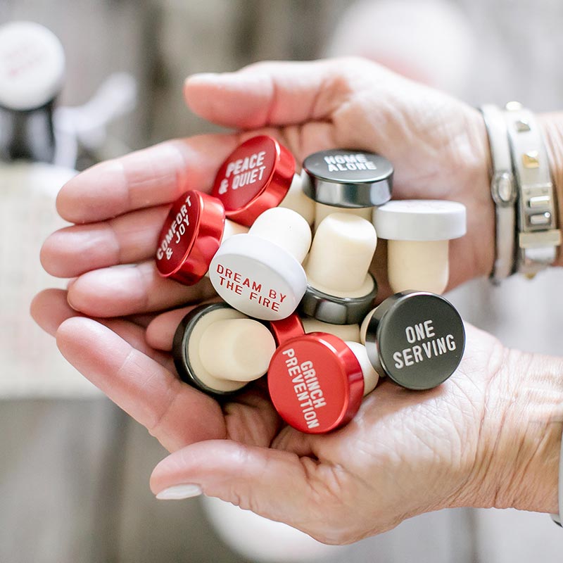 Wine Stoppers - Comfort 4pk-Holiday