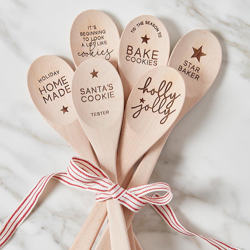 Wooden Baking Spoons - Lot like Cookies