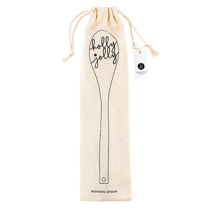 Wooden Baking Spoons - Holly Jolly