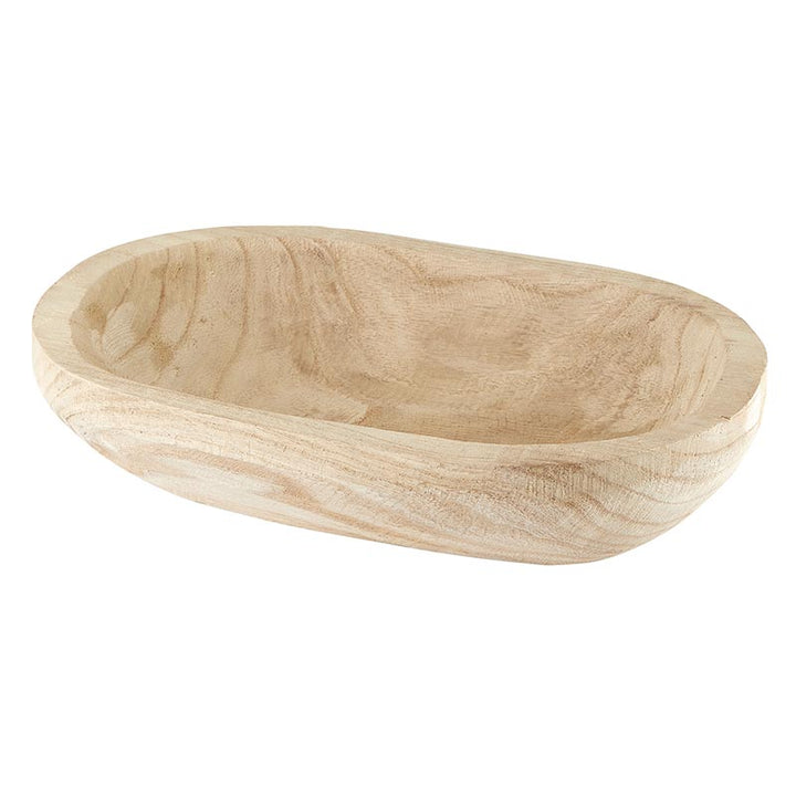Wood Dough Bowl - Paulownia Natural