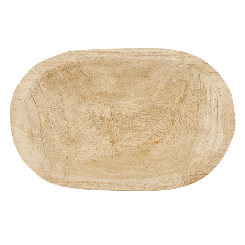 Wood Dough Bowl - Paulownia Natural