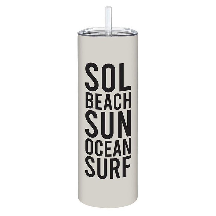 Skinny Tumbler w/Straw - Sun