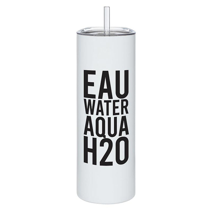 Skinny Tumbler w/Straw - Water