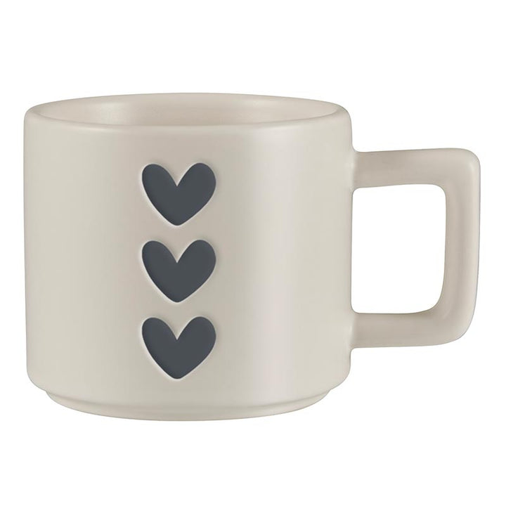 Matte Café Demi Mug - Hearts