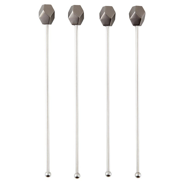 Geo Stir Sticks - Black 4pk
