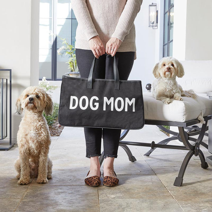 Canvas Tote Black - Dog Mom