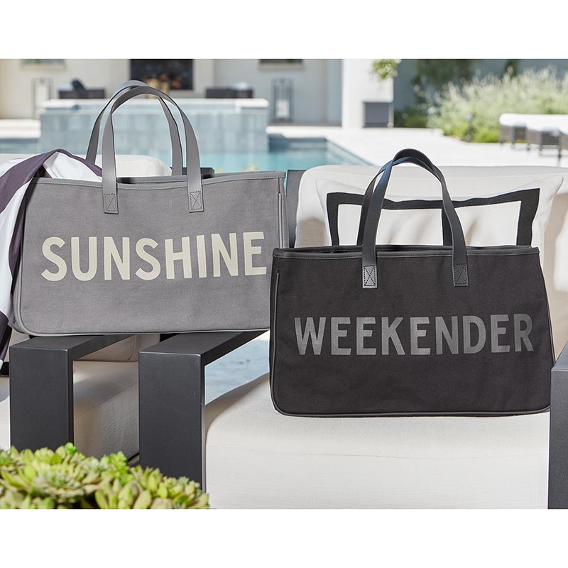 Canvas Tote Black -Weekender