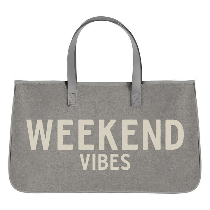 Canvas Tote Grey - Weekend Vibes